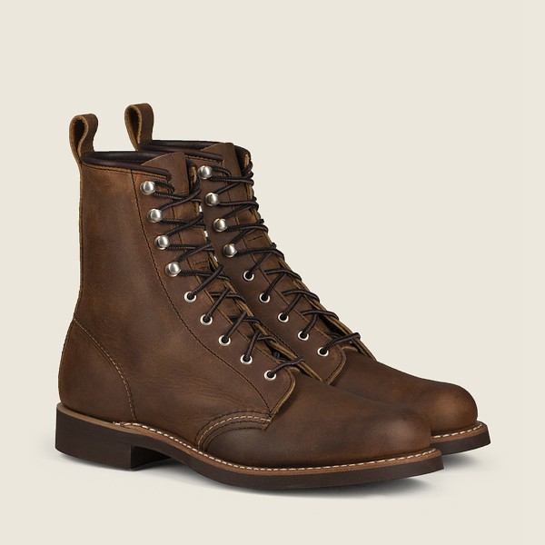 Heritage Støvler Dame - Red Wing Silversmith - Short Rough & Tough Læder - Brune - BRIPFC-052